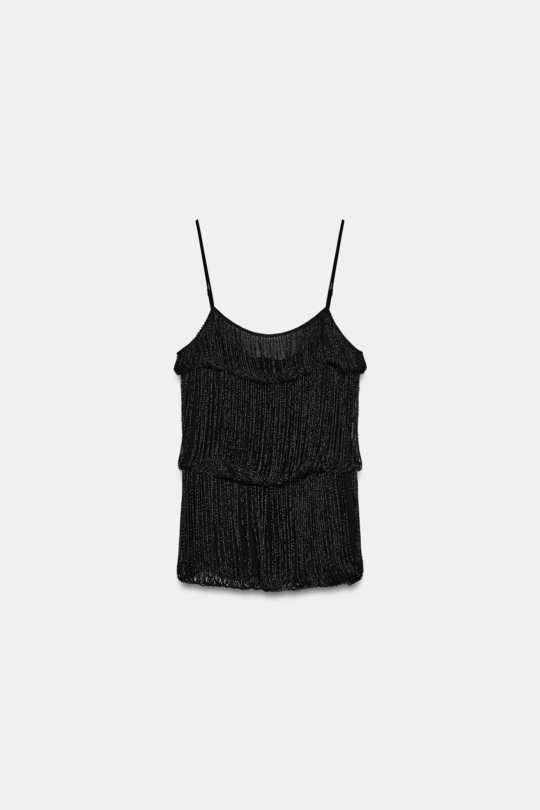 ZW COLLECTION DRAPED BEADED TOP